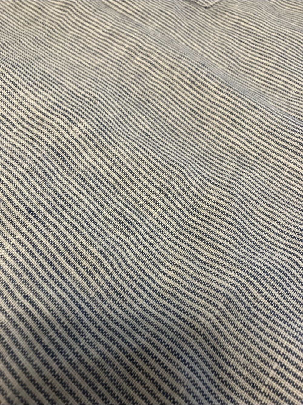 Linen-Blend Striped Polo Shirt - Blue - Picture 3 of 6